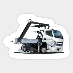 Cartoon Lkw Truck with Crane Sticker